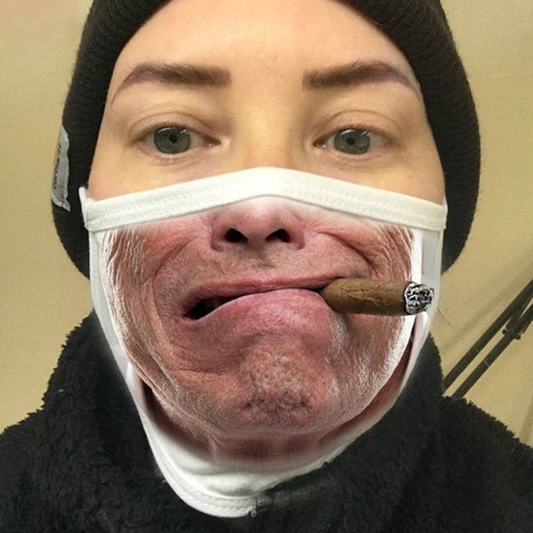 

factory dust-proof printing funny fashion 3d cotton expression masks washable reusable cycling designer luxury face mask 8a0ayb