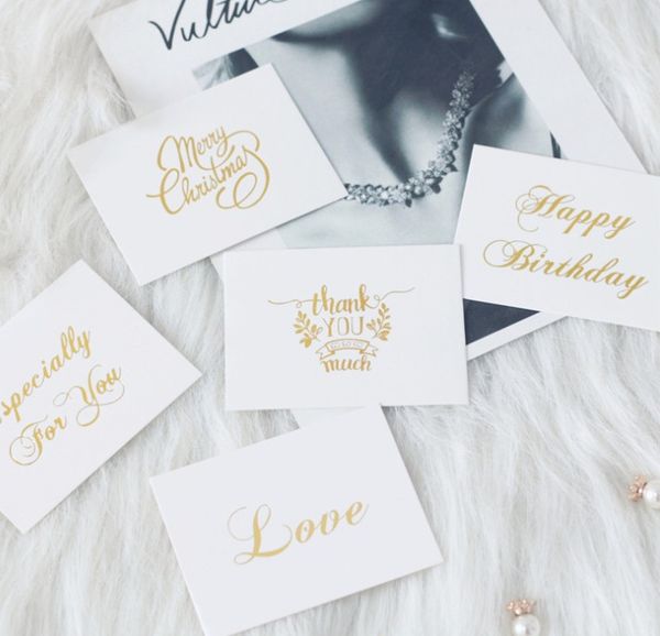 

new year greeting card christmas valentine's day flowers message cards thank you gift small card creative blessing cards