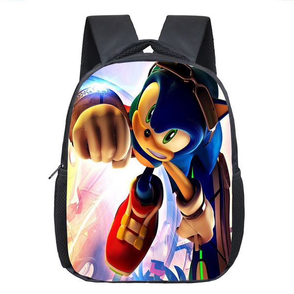 

12 inch cartoon sonic children for boy girls kindergarten bags kids school backpack small toddler bag bookbag y200328308d