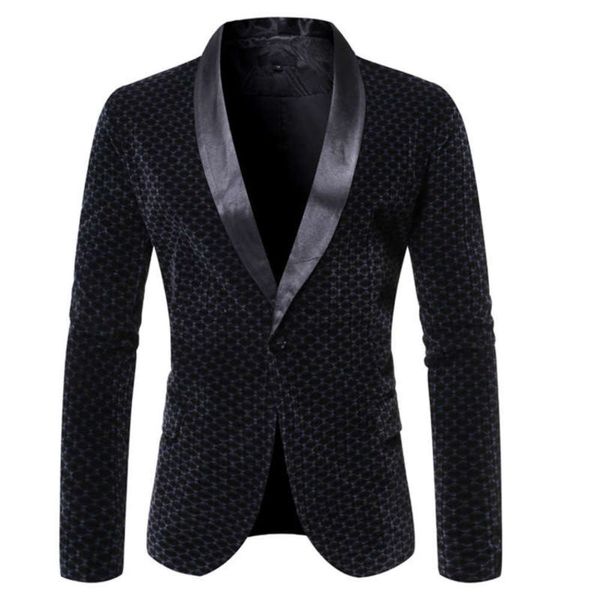 

autumn style velvet 2019 plaid oversize / winter new slim fitting suit men's blazer for men, White;black