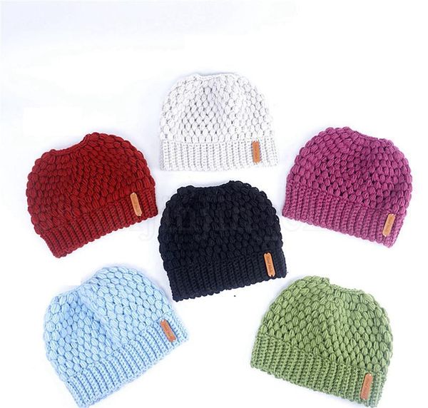 

knitted ponytail beanie solid crochet hat winter caps women skullies beanies warm skullies caps ljjo7091 wmtzzmm dayupshop, Blue;gray