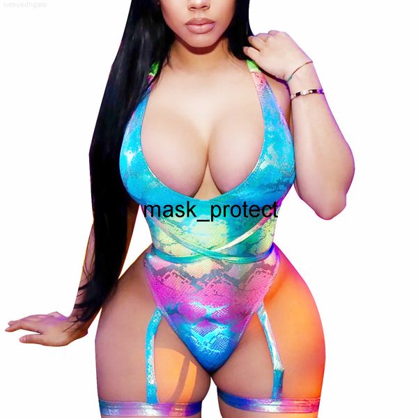 

women's elon swimsuit leopard snake pattern one-piece swimwear t1217, White;black