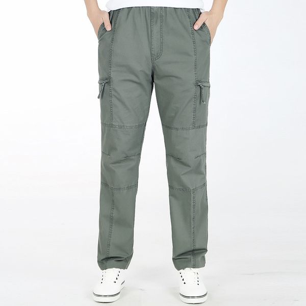 Roupas masculinas verão solto exército verde calças de carga plus size xxxl 4xl 5xl 6xl primavera casual preto largo grande calças 201110