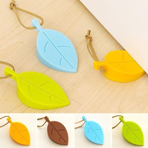 

1pc leaves silicone rubber door ssers door block children kids anti-folder hand security card hanging s
