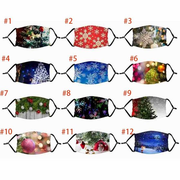 

factoryj4h2printed xmas fashion deer face anti dust snowflake christmas mouth cover washable reusable with masks filters dhgse