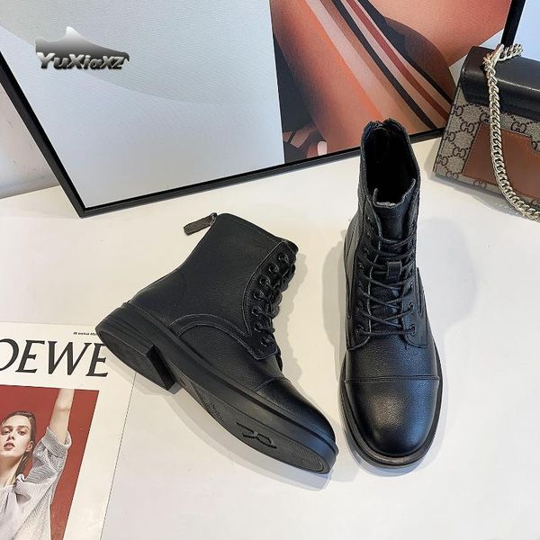 

autumn winter women shoes leather boots safety shoes cow suede women's boots casual winter sneakers for women 6012, Black