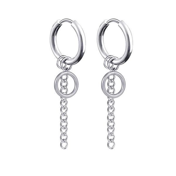 

серьги из нержавеющей стали из нержавеющей стали 1 пары для мужчин / женщин крест подвеска длинные кисточки унисекс серьги обруча панк готич, Black;white