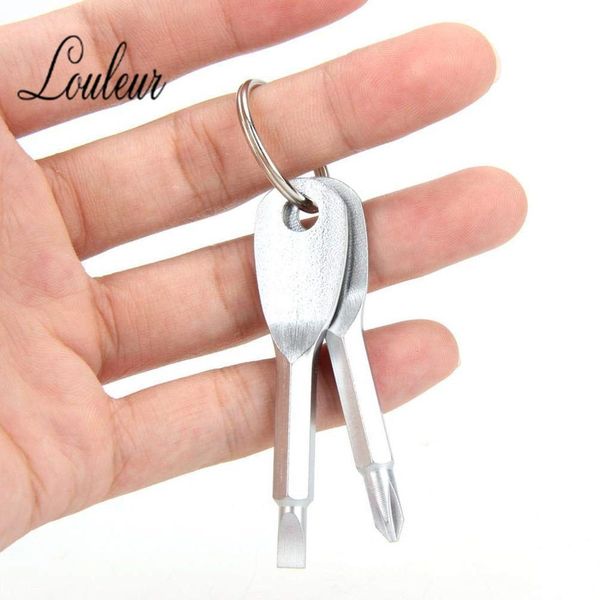 

louleur 2019 new phillips screwdriver key chain useful rainbery portable stainless steel screwdriver flathead head sqciln pingtoy