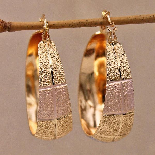 

hoop & huggie trendy gold pink round copper earrings for women girls fashion jewelry accessories eardrop wedding birthday party gift, Golden;silver