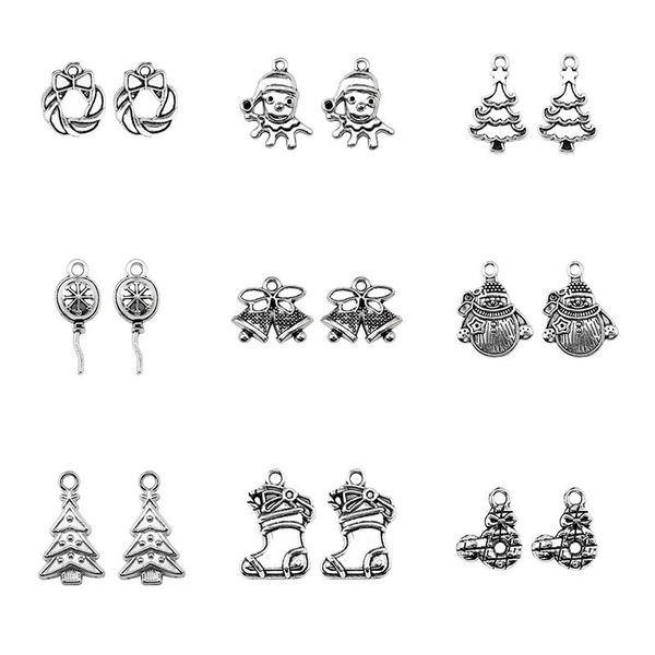 

2020 новый год мода сплав рождественские чари украшения набор рождественские кулонные ювелирные изделия рождественские украшения рождественс