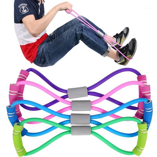 

resistance bands hbb home sport fitness yoga 8 shape pull rope tube equipment tool gym exercise rally1