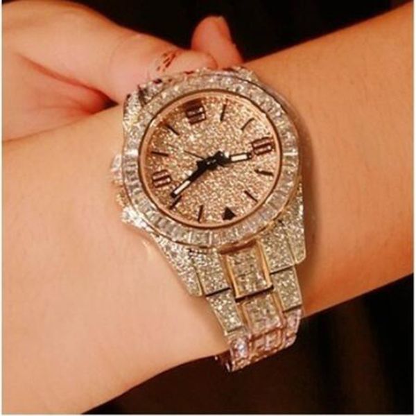 

luxury genuine starry steel watch womens steel strap watch shiny square diamond womens watch with diamonds fashion design, Slivery;brown