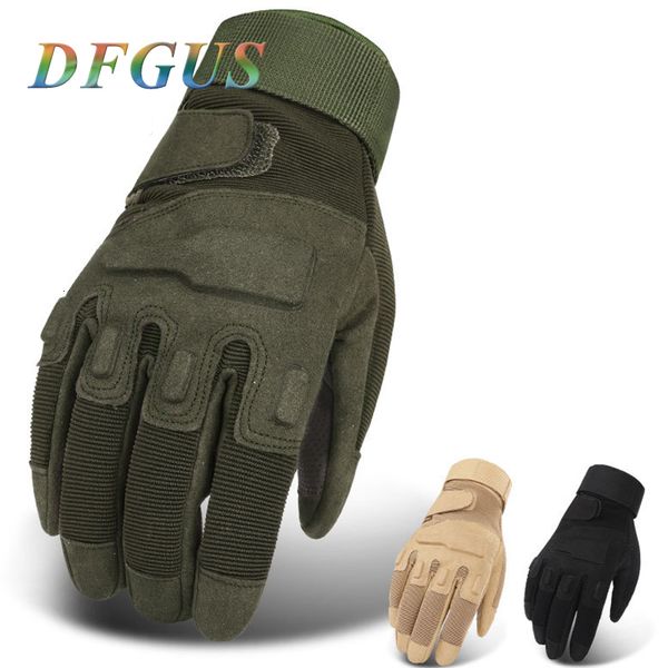 

military tactical gloves men outdoor sports full finger winter guantes combat slip-resistant mittens male army tactical gloves, Black