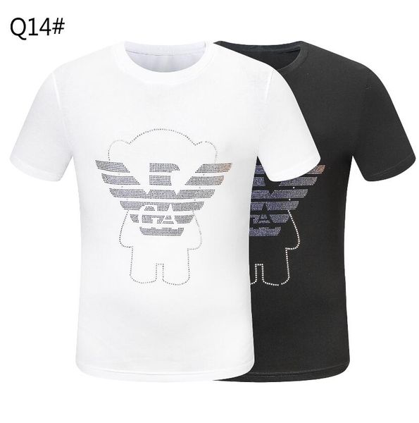 

ummer paris mens luxury clothing drill t-shirt diagonal letter print t shirt fashion r tshirts casu;924, White;black