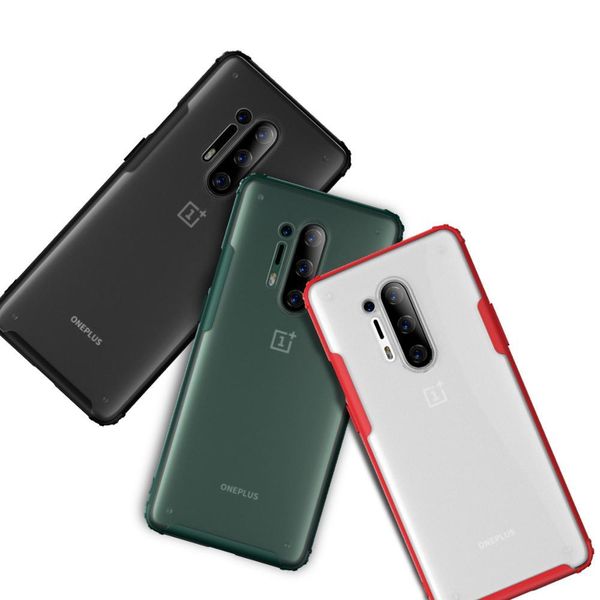 

корпус для oneplus 8 pro 7 t 7t задняя крышка на одном плюс 8pro 7tpro 7pro t7 plus8 защитный телефон coque bag soft tpu pc matte armor