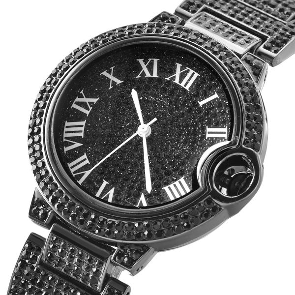 

blue 2 balloon mens starry roman scale watch diamond-embedded full diamond mens watch steel belt waterproof large dial fashion design, Slivery;brown