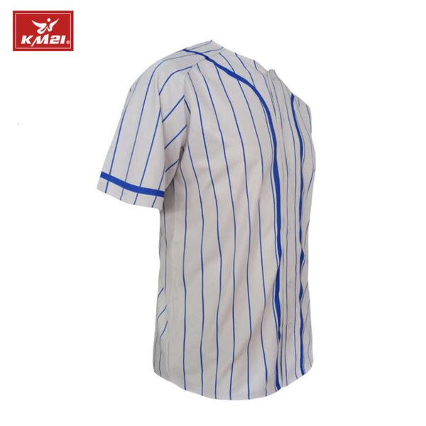 

brand fashion kangmei casual breathable km21 sports fabric baseball jacket men's short sleeve t-shirt, Gray