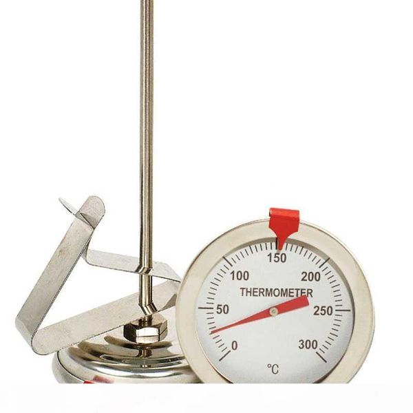 

new oil temperature gun frying commercial thermometer measuring oil temperature 0-300 oil pan precision stainless steel probe