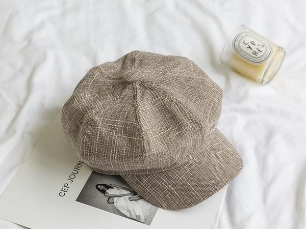 

cokk женская шляпа восьмиугольная шапка корейский винтаж художник шляпа берета женское солнечно, старинные боннеты ретро новостей копья 2020, Blue;gray