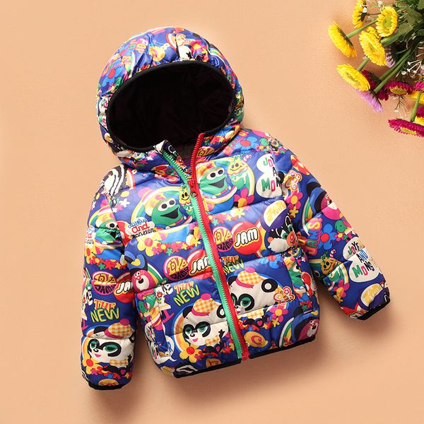 

off season children's down boys girls extra thick cotton padded jacket for autumn and winter baby 5, Blue;gray