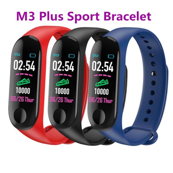 

m3 plus smart wristbands heart rate blood pressure health waterproof smart watches bluetooth watch wristband mi band 3 smart bracelet