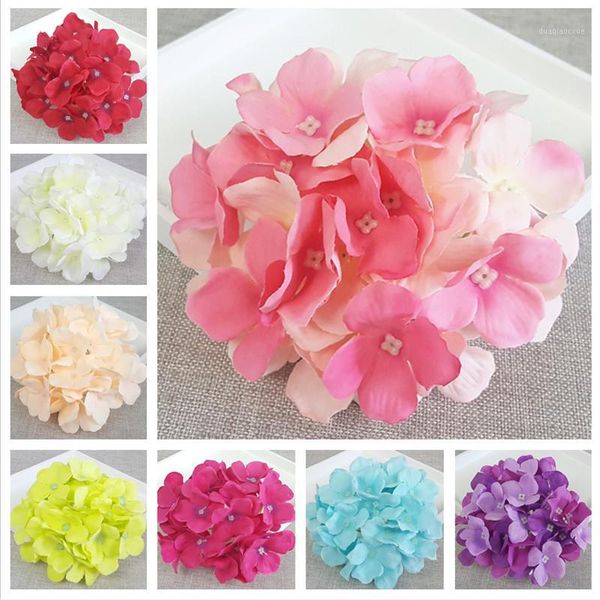 

decorative flowers & wreaths 15cm 10pcs/lot artificial hydrangea silk amazing colorful flower for wedding party birthday decoration1