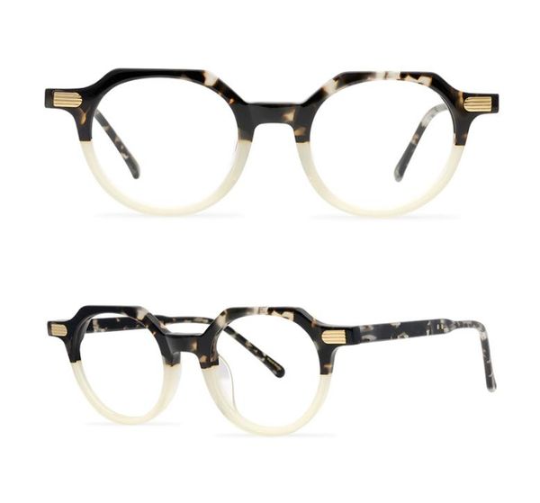 Moda Tasarımcısı Optik Gözlük Marka Erkekler Kadınlar Yuvarlak Gözlük Çerçevesi Retro Tahta Gözlük Çerçeveleri Miyopi Gözlük Siyah Kaplumbağa Kılıfı ile Gözlük