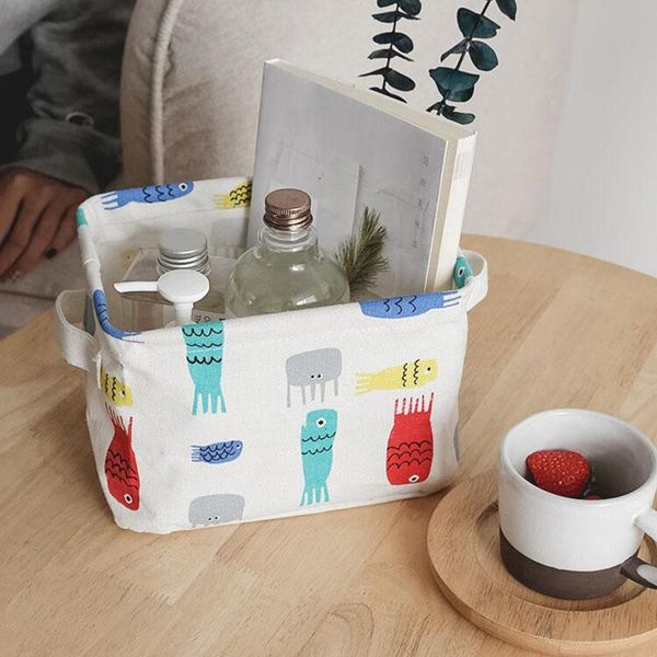 

fashion modern cotton basket organizer linen deskstorage organizer sundries storage box cabinet underwear storage basket wmtvzn