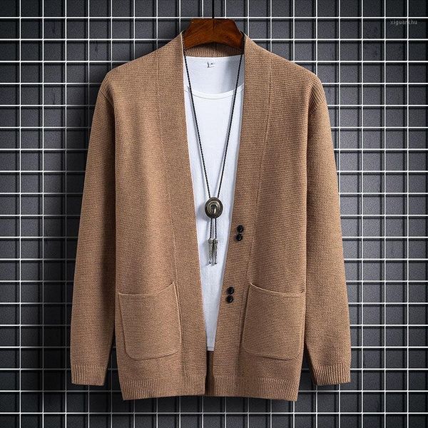 

sweter de hombre mens sweaters 2020 men clothing new fashion cardigan knitted sweater sweater hombre botones casaco masculino1, White;black