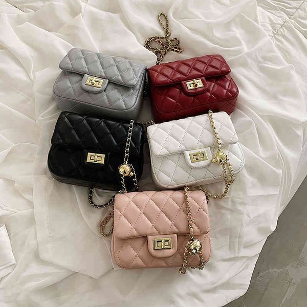 

fangpangzi small golden ball bag 2021 new fashion women's xiaoxiangfeng lingge chain single shoulder messenger bag