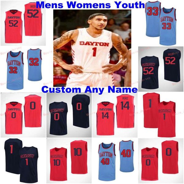 

stitched custom 32 jordy tshimanga 33 ryan mikesell 35 dwayne cohill 4 jared becker dayton flyers college men women youth jersey, Black