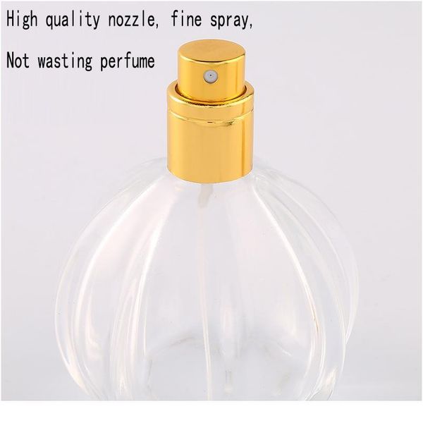 

jxcaih 1pcs 50ml mini travel perfume bottle cosmetic container empty metal spray bottle clear glass bbynku