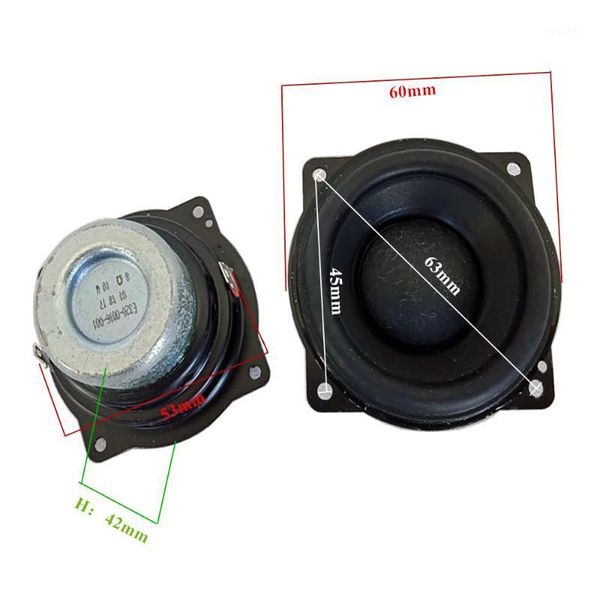 

2pcs 2.25 inch rb magnetic loudspeaker 10w 8ohm full range long stroke 60*60mm audio sound speaker small steel gun diy part1