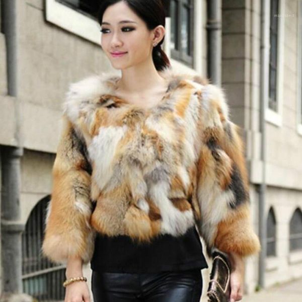 

new fashion winter fur coat for women short 100% genuine fur jacket warm coat female outdoor casual real 1, Black