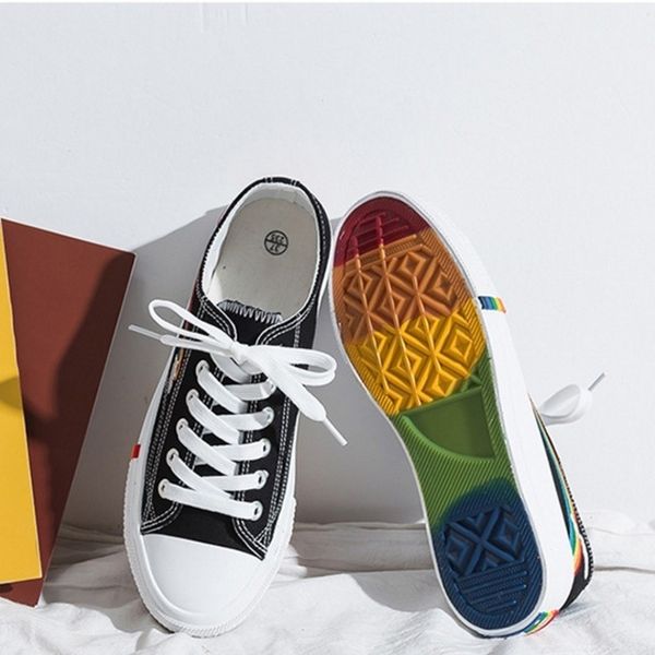 

women shoes lace up flat platform comfort leisure ladies vulcanized shoes female fashion high canvas woman walking footwear y200801, Black