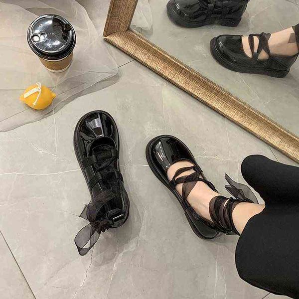 

mary janes shoes for women lace up ankle packed jk lolita shoes black patent leather cosplay costume ladies dress shoes