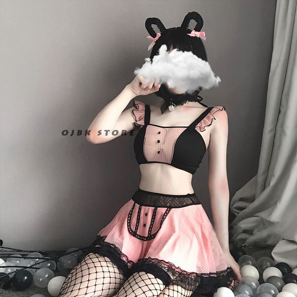 

ojbk new sexy maid косплей костюмы perspective нижнее белье нижнее белье розовый классический эротический lace outfit ddlg porno костюм для, Red;black