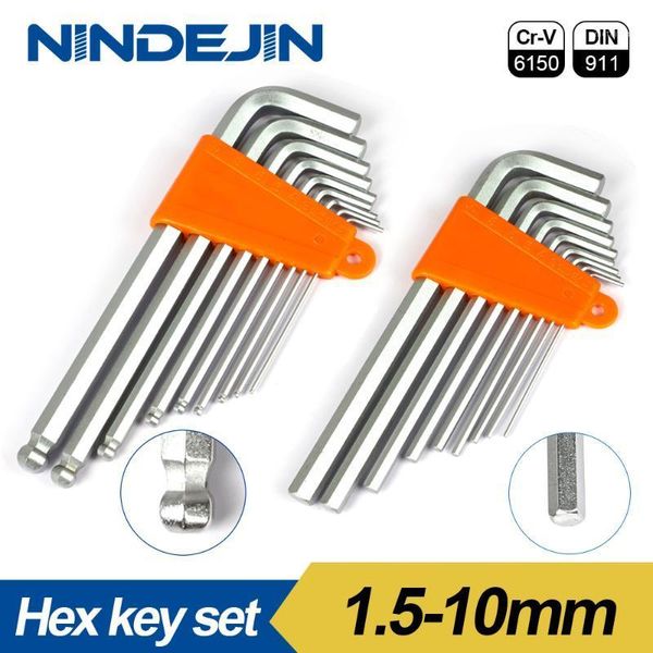 

7/8/9pcs long ball point hex key allen wrench set crv steel 1.5mm 2mm 2.5mm 3mm 4mm 5mm 6mm 8mm 10mm ball end allen key set1