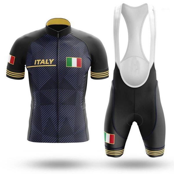 

racing sets 2021 italy cycling jersey set summer mountain bike clothing pro bicycle sportswear suit maillot ropa ciclismo1, Black;blue