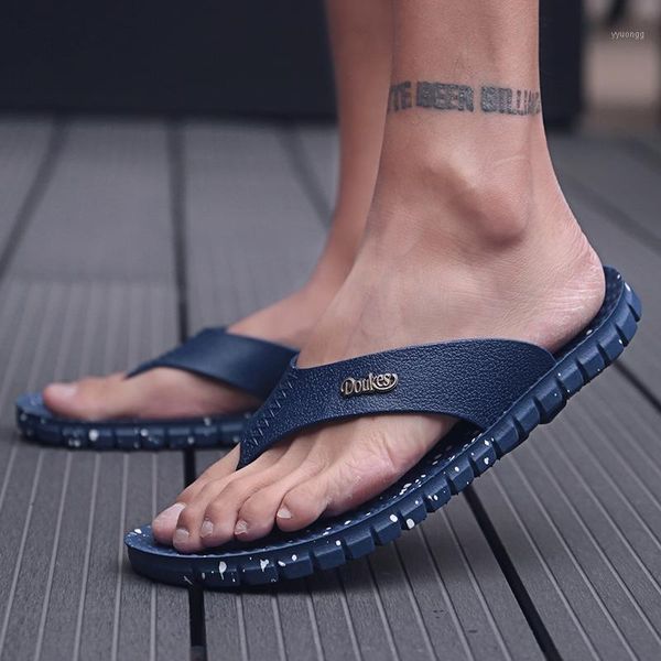 

slippers summer non slip beach male fashion flip flops men sandals mens shoes casual flip-flops slides blue1, Black