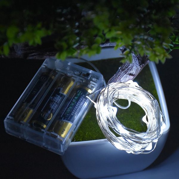 

3aa battery operated led copper wire string lights for xmas garland party wedding decoration christmas fairy lights 2m 20leds