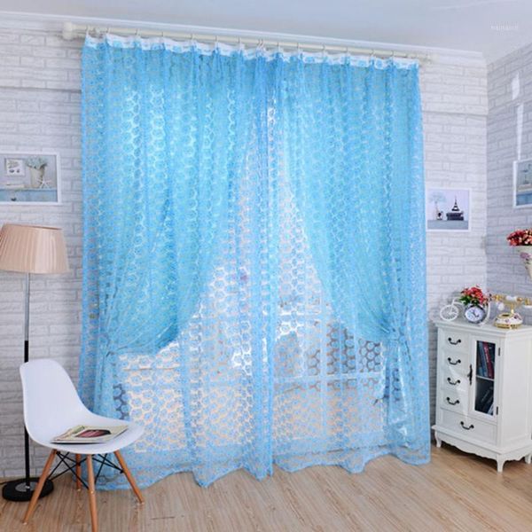 

rose voile blackout curtains living room window curtains tulle sheer home decor1