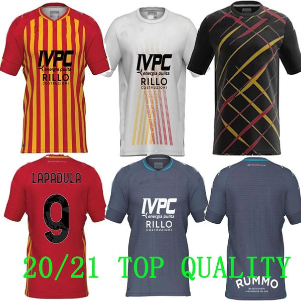 

new benevento calcio 2020 21 soccer jerseys special version lapadula viola caldirola i.falque men uomini vestiti da football uniform, Black
