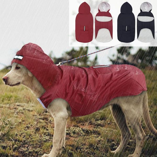 

pet large dog raincoat waterproof big dog clothes outdoor coat rain jacket for golden retriever labrador husky big dogs sqctvc