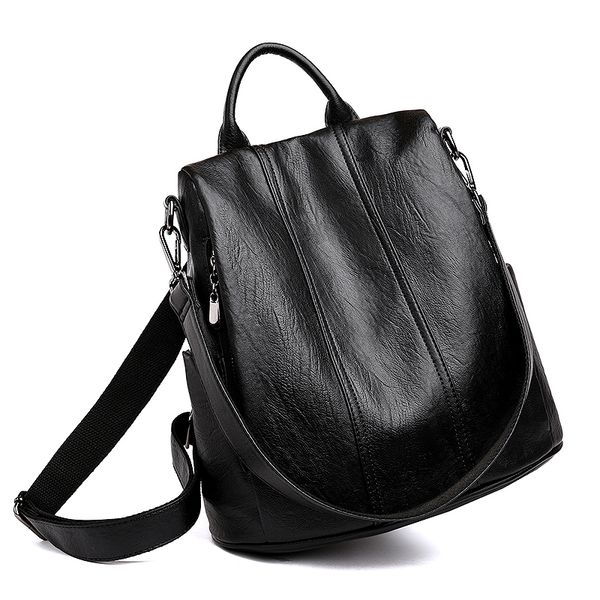 

waterproof & anti-theft backpacks women pu leather classic female shoulder bag designer travel ladies school bagpack mochila