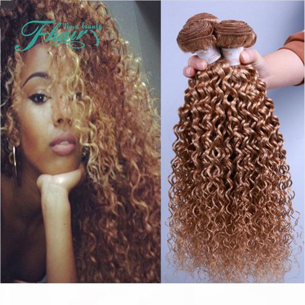 

2016 future time honey 8a briziian hair kinky curly 4 bundles #27 colored 10-30 inch 100% human hair weave ombre kinky curly hair, Black