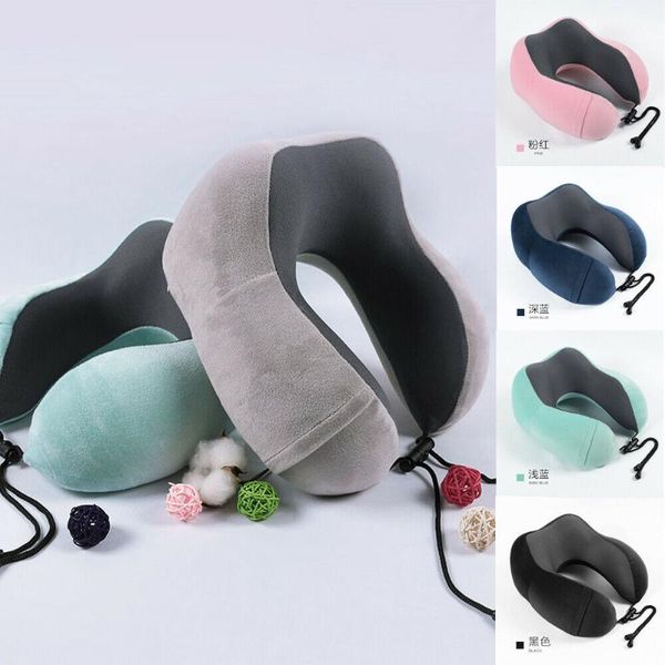 

memory foam u shaped travel pillow neck support head airplane cushion soft