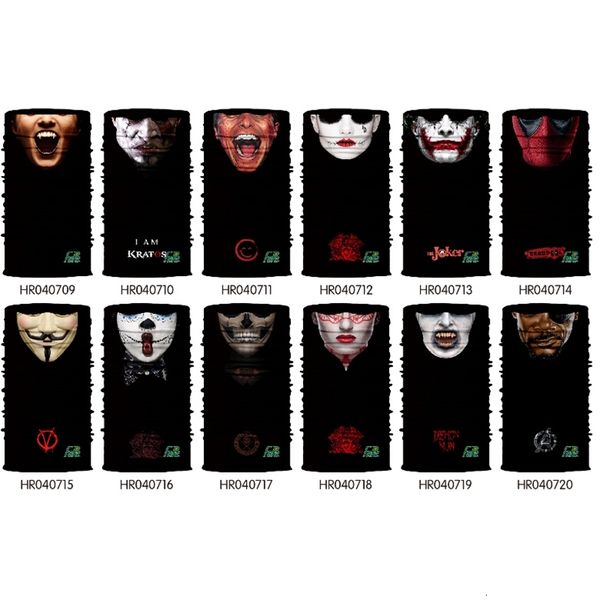 

3d high mask skull half face quality bandana sports masks multifunctional seamless magic scarf ing