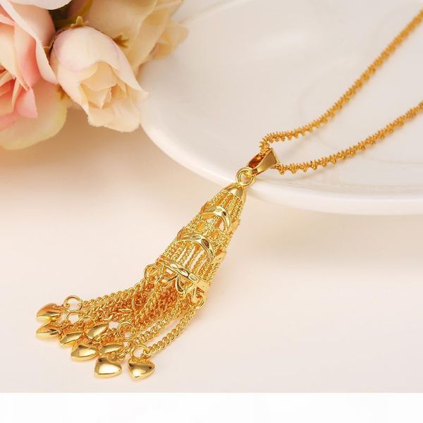 

k 24 k yellow fine gold filled korean style lanterns pendant earring set small bell bling hanging dangle pendant earring heart, Silver