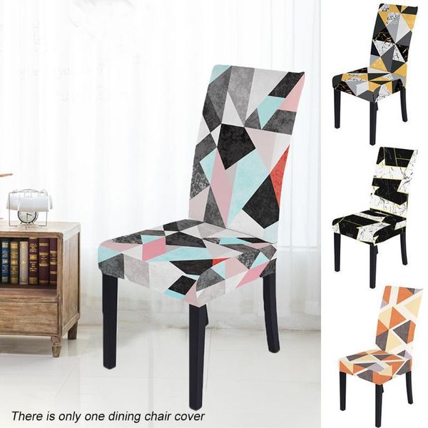 

chair covers party decoration wrinkle resistant soft elastic fabric dining cover removable home kitchen el geometry pattern washable1